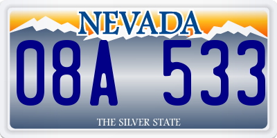 NV license plate 08A533