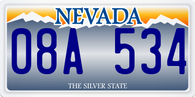 NV license plate 08A534