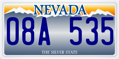 NV license plate 08A535