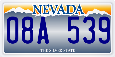 NV license plate 08A539