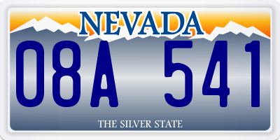 NV license plate 08A541