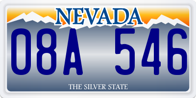 NV license plate 08A546