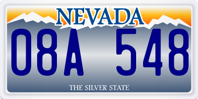 NV license plate 08A548