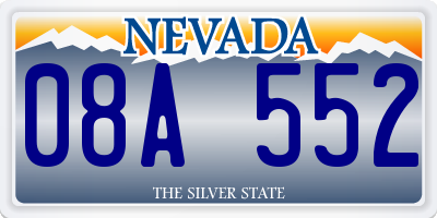NV license plate 08A552