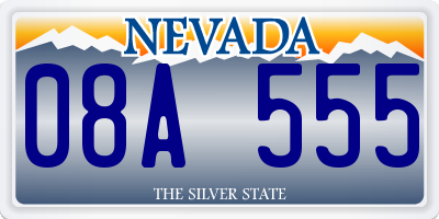 NV license plate 08A555