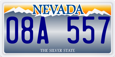 NV license plate 08A557