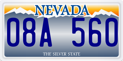 NV license plate 08A560