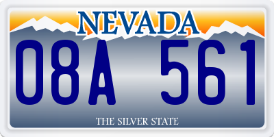 NV license plate 08A561