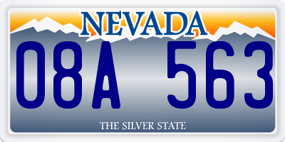 NV license plate 08A563