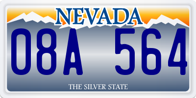 NV license plate 08A564