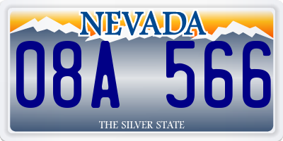 NV license plate 08A566