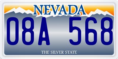 NV license plate 08A568
