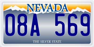 NV license plate 08A569