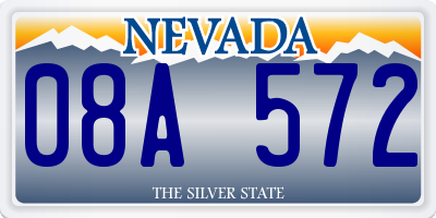 NV license plate 08A572