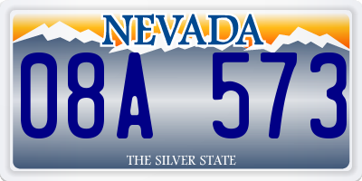 NV license plate 08A573