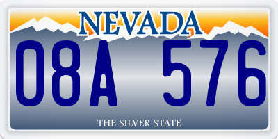 NV license plate 08A576