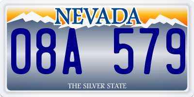 NV license plate 08A579