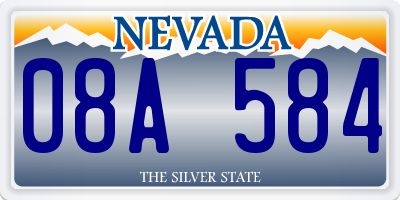 NV license plate 08A584