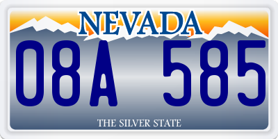 NV license plate 08A585