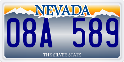 NV license plate 08A589