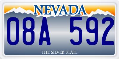NV license plate 08A592