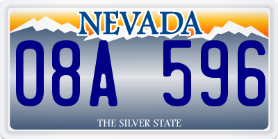 NV license plate 08A596