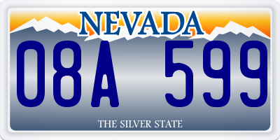 NV license plate 08A599