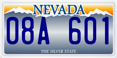 NV license plate 08A601