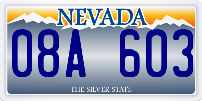 NV license plate 08A603