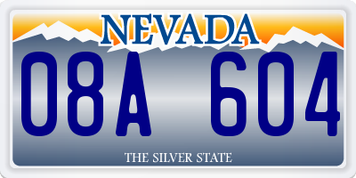 NV license plate 08A604