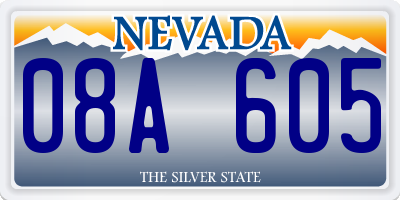 NV license plate 08A605