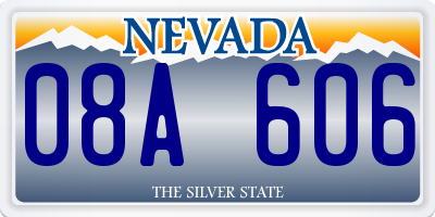 NV license plate 08A606
