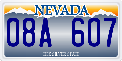 NV license plate 08A607