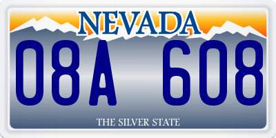 NV license plate 08A608