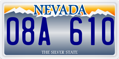 NV license plate 08A610