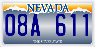 NV license plate 08A611