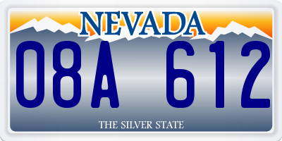 NV license plate 08A612