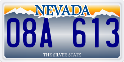 NV license plate 08A613