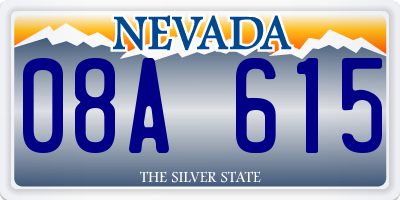 NV license plate 08A615