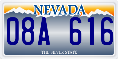 NV license plate 08A616