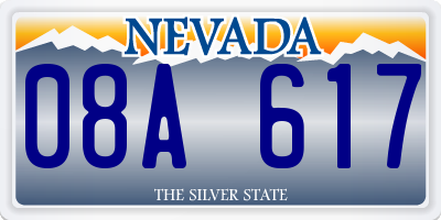 NV license plate 08A617