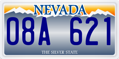 NV license plate 08A621
