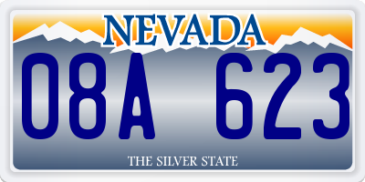 NV license plate 08A623