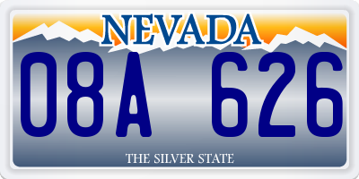 NV license plate 08A626