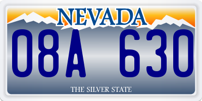 NV license plate 08A630