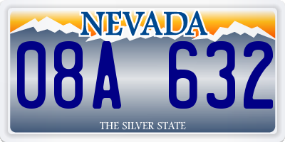NV license plate 08A632