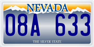 NV license plate 08A633