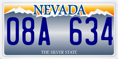 NV license plate 08A634