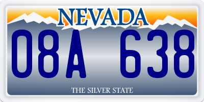 NV license plate 08A638