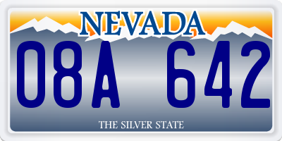 NV license plate 08A642